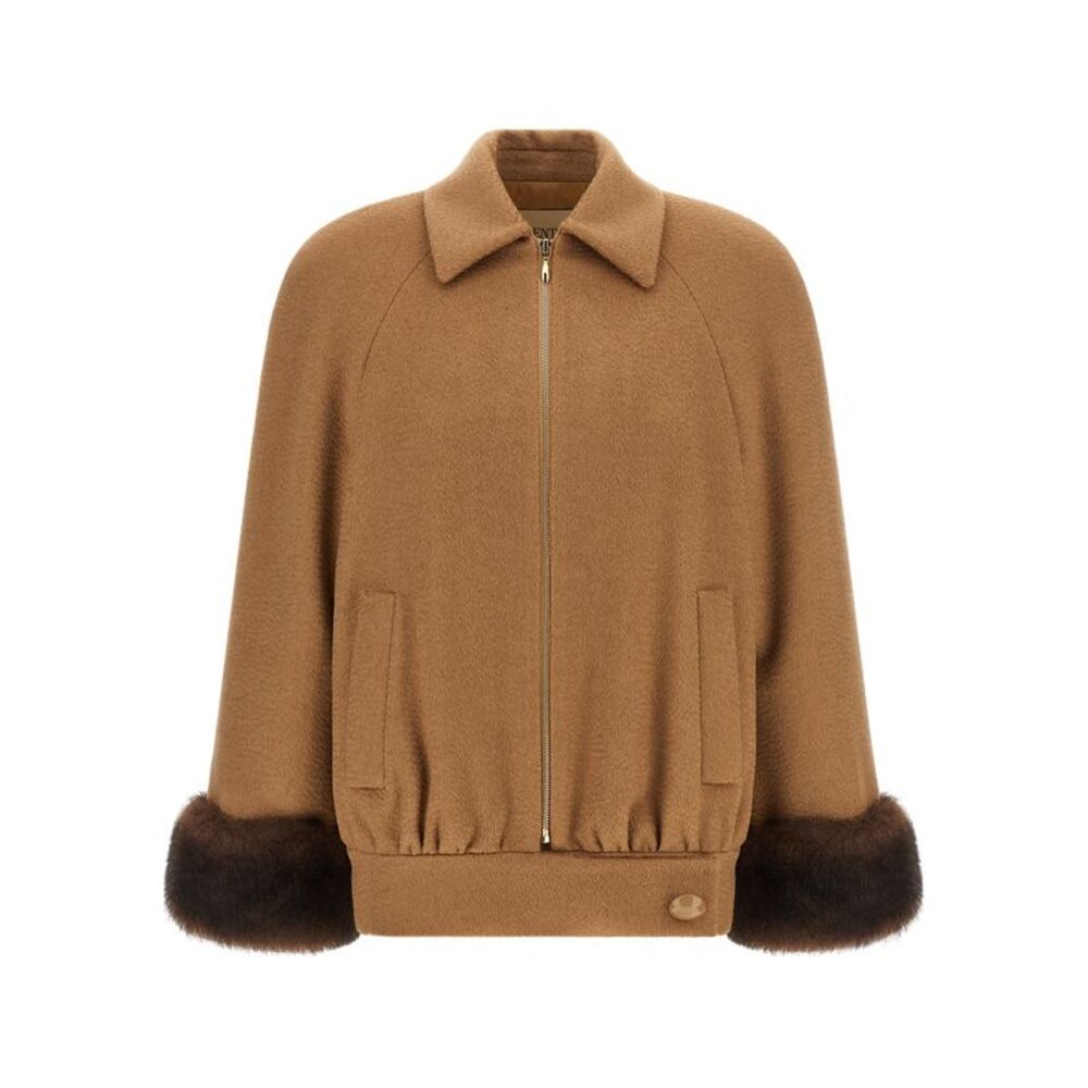 Valentino Garavani Women Valentino Garavani Fur Insert Caban